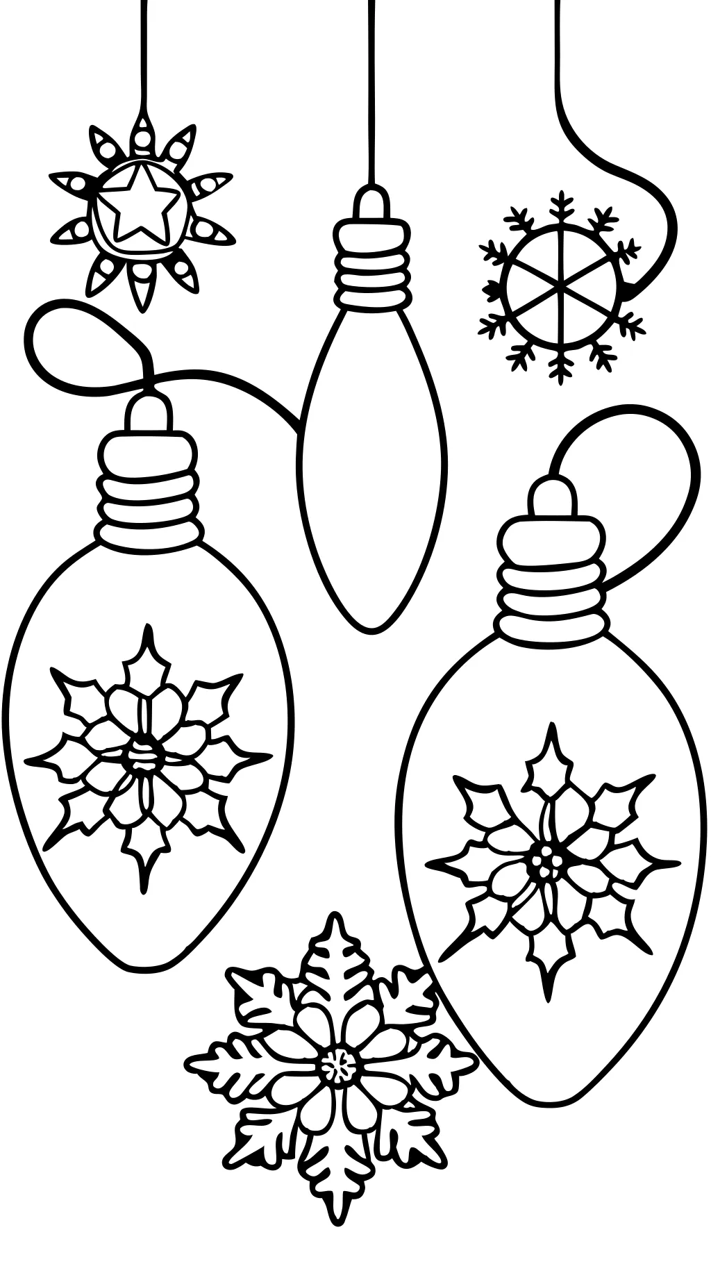 coloring pages of christmas light bulbs